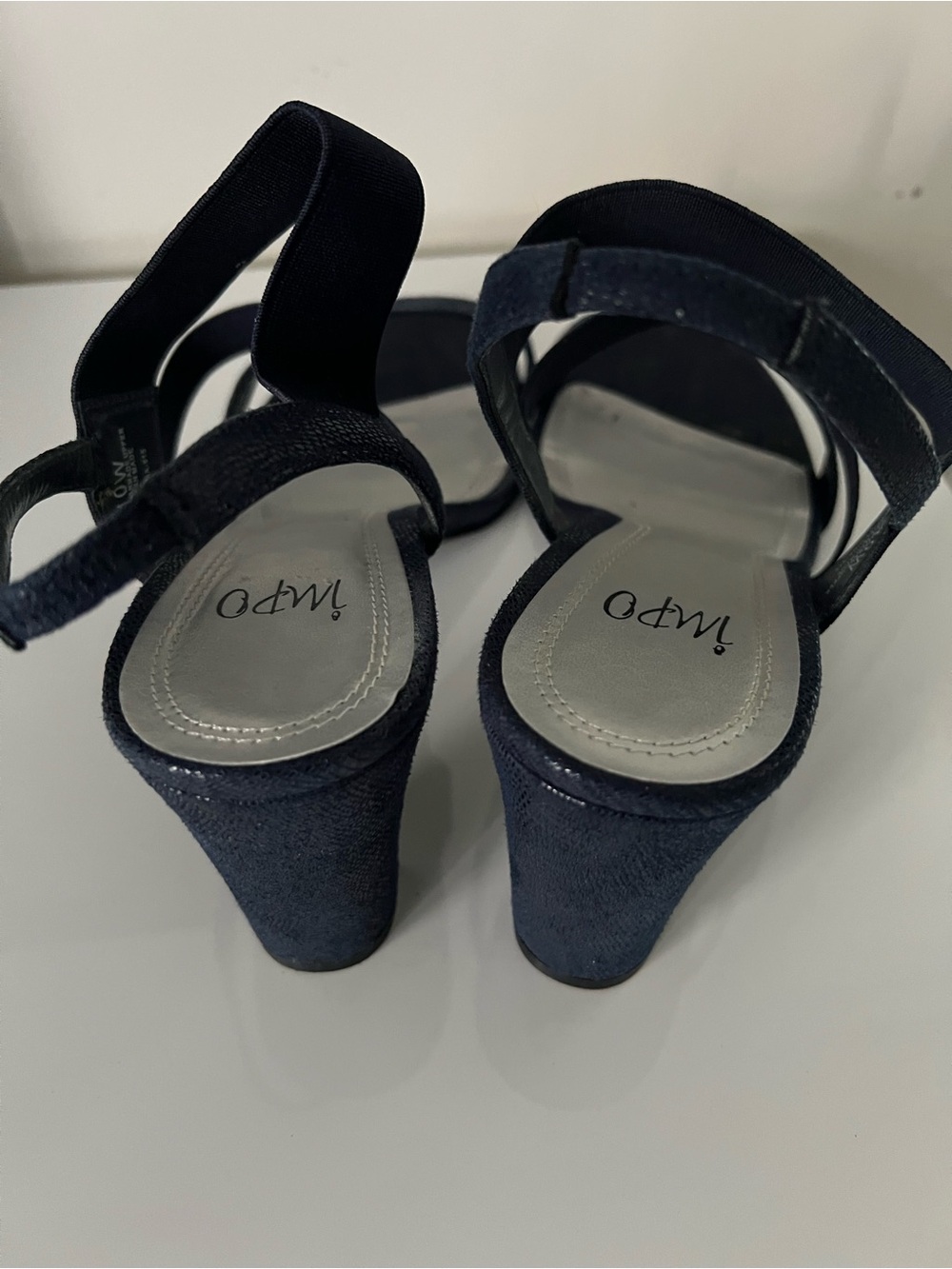Impo Navy Strappy Slingback Sandals - Picture 3 of 4